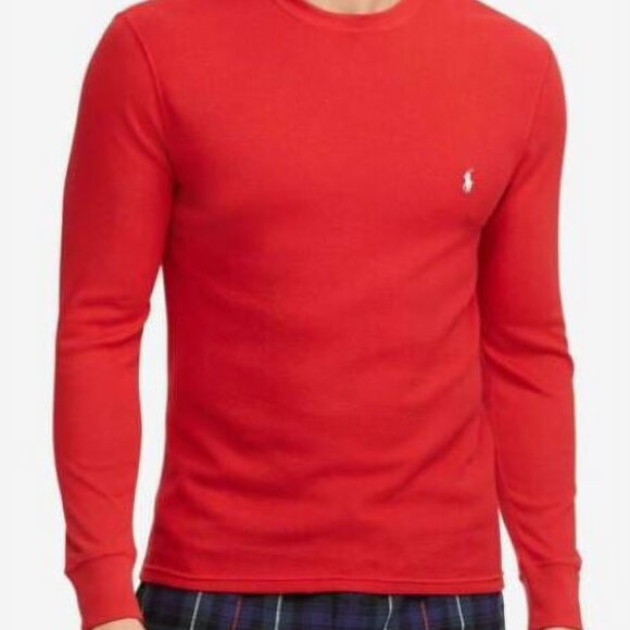 Ralph Lauren Men's Red Waffle Knit Sleepwear - Picture 1 of 4